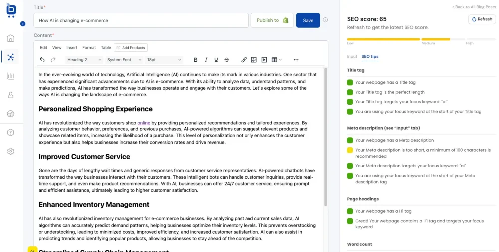 SEO Blogging AI with Boardroom Screenshot of SEO Blogging AI with Boardroom